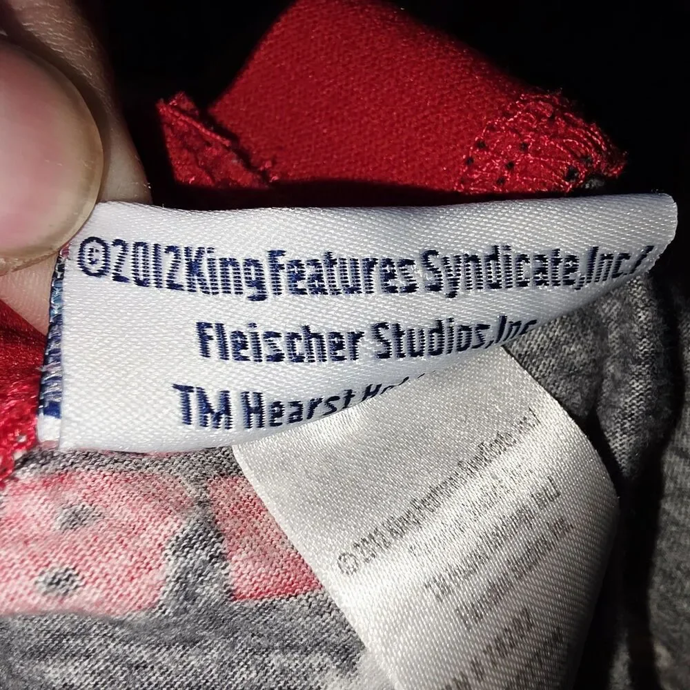 BETTY BOOP 2012 Y2K Sz 3X Black AOP Print Drawstring Crop Pajama Lounge Pants